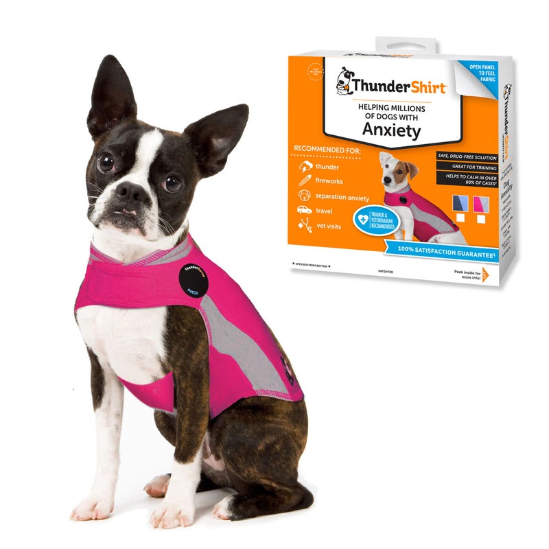 ThunderShirt for Dogs, X Small, Pink Polo - Dog Anxiety Vest - Image 1